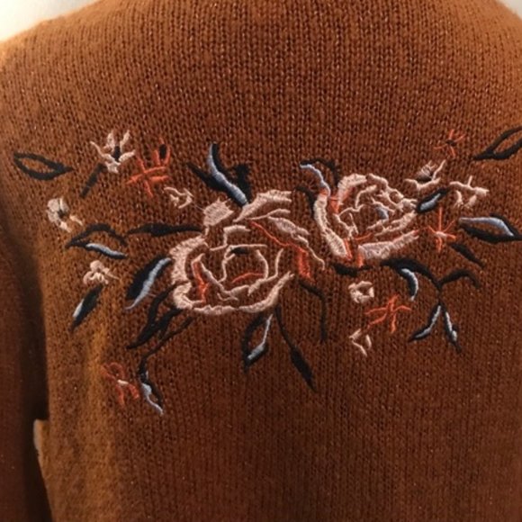 Mudd rust orange long open front cozy cardigan - Picture 8 of 10